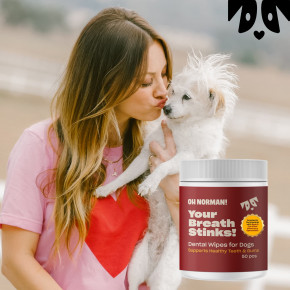 Oh Norman, Дыхание воняет! салфетки для полости рта для собак, 50 шт. в Москве - eco-herb.ru | фото