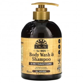 Okay Pure Naturals, Body Wash & Shampoo for Men, 16 oz (473 ml) в Москве - eco-herb.ru | фото