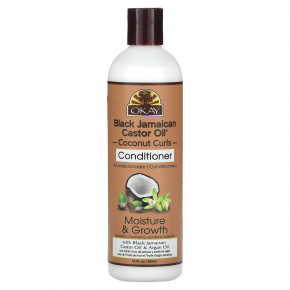 Okay Pure Naturals, Черное ямайское касторовое масло, кокосовые локоны, кондиционер, 355 мл (12 жидк. унц.) в Москве - eco-herb.ru | фото