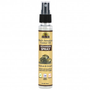 Okay Pure Naturals, Черное ямайское касторовое масло, спрей для расчесывания волос, 59 мл (2 жидк. унц.) - описание | фото