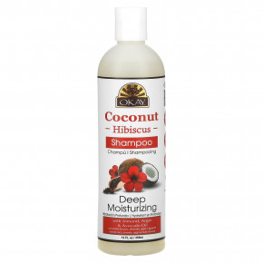 Okay Pure Naturals, Coconut Hibiscus, глубокое увлажнение, шампунь, 355 мл (12 жидк. унц.) - описание | фото