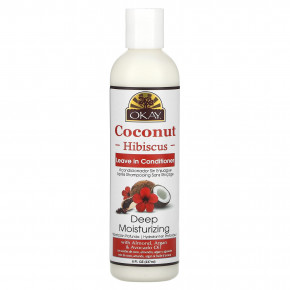 Okay Pure Naturals, Глубокое увлажнение, кондиционер, кокос и гибискус, 237 мл (8 жидк. унц.) - описание | фото