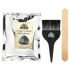 Okay Pure Naturals, Хна, стойкая краска для волос, темно-коричневый, 56,7 г (2 унции) в Москве - eco-herb.ru | фото