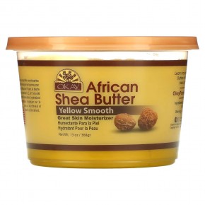 Okay Pure Naturals, Масло для тела африканского ши, гладкое желтое, 368 г (13 унций) - описание