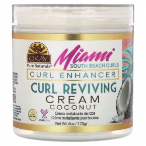 Okay Pure Naturals, Miami South Beach Curls, Curl Enhancer, крем для восстановления локонов, 170 г (6 унций) в Москве - eco-herb.ru | фото