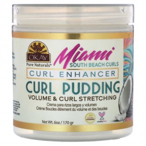 Okay Pure Naturals, Miami South Beach Curls, пудинг для кудрей, 170 г (6 унций) в Москве - eco-herb.ru | фото