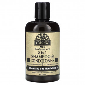 Okay Pure Naturals, Профессиональный шампунь и кондиционер 2 в 1 для мужчин, 237 мл (8 унций) - описание | фото