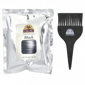 Okay Pure Naturals, Herbal Henna Natural Hair Color, Black, 2 oz (56.7 g) в Москве - eco-herb.ru | фото