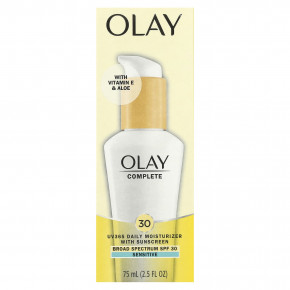 Olay, Complete, UV365, дневное увлажняющее средство, SPF 30, для чувствительной кожи, 75 мл (2,5 жидк. унции) в Москве - eco-herb.ru | фото