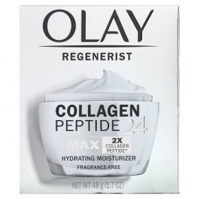 Olay, Regenerist, увлажняющее увлажняющее средство с пептидами коллагена 24, без отдушек, 48 г (1,7 унции) в Москве - eco-herb.ru | фото