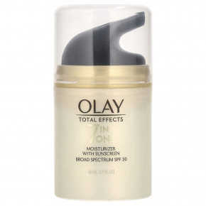 Olay, Total Effects, увлажняющий крем 7 в 1 с солнцезащитными свойствами, SPF 30, 50 мл (1,7 жидк. унции) - описание | фото
