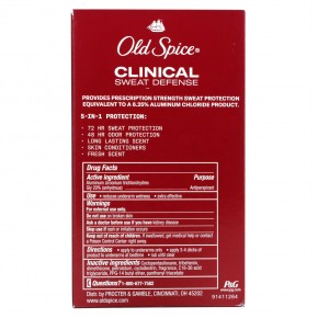 Old Spice, Clinical Sweat Defense, антиперспирант / дезодорант, для улучшения вкуса, 48 г (1,7 унции) в Москве - eco-herb.ru | фото