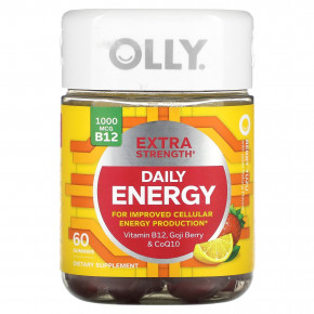 OLLY, Daily Energy, повышенная сила действия, со вкусом ягод и юдзу, 60 жевательных мармеладок в Москве - eco-herb.ru | фото