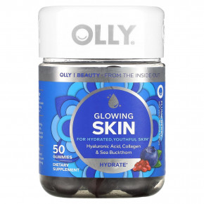 OLLY, Glowing Skin, пухлые ягоды, 50 жевательных таблеток - описание | фото