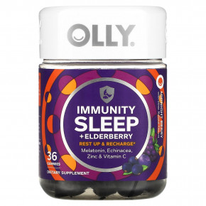 OLLY, Immunity Sleep + бузина, полуночная ягода, 36 жевательных таблеток в Москве - eco-herb.ru | фото