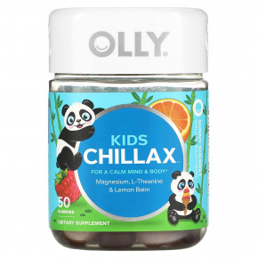 OLLY, Kids Chillax, солнечный щербет, 50 жевательных таблеток - описание | фото