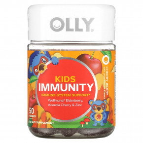 OLLY, Kids Immunity, Cherry Berry, 50 жевательных таблеток - описание | фото