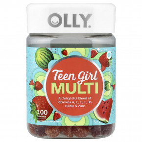 OLLY, Multi Gummies, мультивитамины для девочек-подростков, ягоды и дыня, 100 жевательных таблеток в Москве - eco-herb.ru | фото