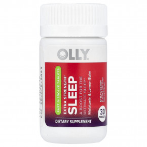 OLLY, Sleep, повышенная сила действия, со вкусом клубники, 30 таблеток в Москве - eco-herb.ru | фото