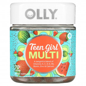 OLLY, Teen Girl Multi, Berry Melon Besties, 70 жевательных таблеток в Москве - eco-herb.ru | фото