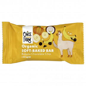 Once Upon A Farm, Органический мягкий батончик, банан и шоколадная крошка, 4 батончика по 34 г (1,2 унции) в Москве - eco-herb.ru | фото