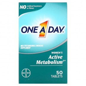 One-A-Day, Активный метаболизм для женщин, мультивитаминная / мультиминеральная добавка, 50 таблеток в Москве - eco-herb.ru | фото