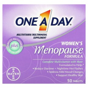 One-A-Day, Формула для женщин при менопаузе, мультивитаминная / мультиминеральная добавка, 50 таблеток в Москве - eco-herb.ru | фото