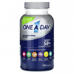 One-A-Day, Men's 50+, Healthy Advantage, мультивитаминная/мультиминеральная добавка, 100 таблеток в Москве - eco-herb.ru | фото