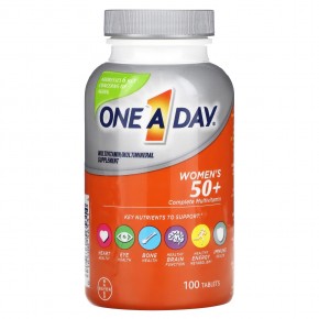 One-A-Day, полноценный мультивитаминный комплекс для женщин старше 50 лет, 100 таблеток - описание