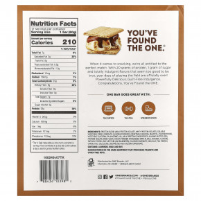 One Brands, Протеиновые батончики, S'mores, 12 батончиков, 60 г (2,12 унции) каждый в Москве - eco-herb.ru | изображение One Brands, Протеиновые батончики, S'mores, 12 батончиков, 60 г (2,12 унции) каждый в Москве - eco-herb.ru | фото