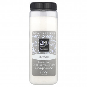 One with Nature, Dead Sea Spa, минеральные соли, детокс, без отдушек, 907 г (32 унции) в Москве - eco-herb.ru | изображение One with Nature, Dead Sea Spa, минеральные соли, детокс, без отдушек, 907 г (32 унции) в Москве - eco-herb.ru | фото