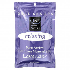 One with Nature, Dead Sea Spa, минеральные соли, расслабляющая лаванда, 70 г (2,5 унции) - подробнее One with Nature, Dead Sea Spa, минеральные соли, расслабляющая лаванда, 70 г (2,5 унции) - описание
