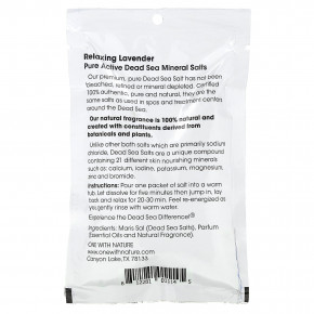 One with Nature, Dead Sea Spa, минеральные соли, расслабляющая лаванда, 70 г (2,5 унции) в Москве - eco-herb.ru | изображение One with Nature, Dead Sea Spa, минеральные соли, расслабляющая лаванда, 70 г (2,5 унции) в Москве - eco-herb.ru | фото