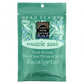 One with Nature, Dead Sea Spa, минералы, расслабление мышц, с запахом эвкалипта, 70 г - описание