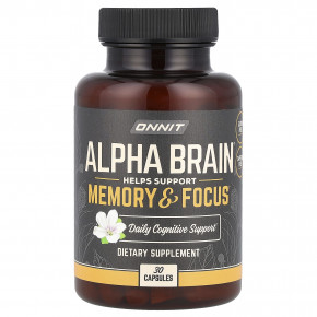 Onnit, Alpha Brain®, 30 капсул - описание