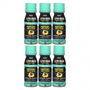 Onnit, Alpha BRAIN® Focus Shot, тропические фрукты, 6 флаконов по 75 мл (2,5 жидк. унции) в Москве - eco-herb.ru | фото