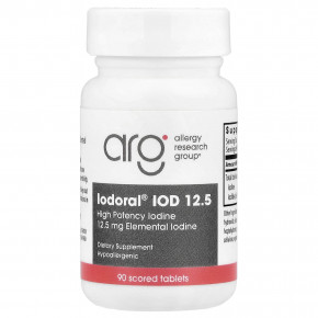 Optimox, Iodoral®, IOD 12.5, высокоэффективный йод, 90 делимых таблеток - описание | фото