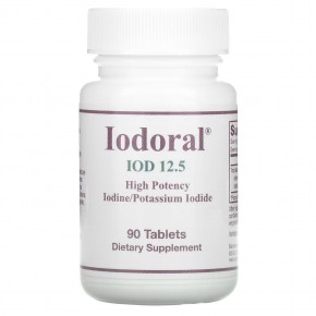 Optimox, Iodoral, йод / йодид калия, 90 делимых таблеток - описание