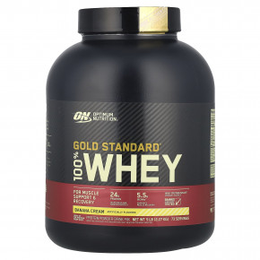 Optimum Nutrition, 100% Whey Gold Standard, со вкусом банана, 5 фунтов (2,27 кг) - описание