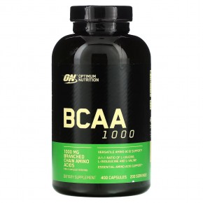 Optimum Nutrition, BCAA 1000, 1000 мг, 400 капсул (500 мг в 1 капсуле) - описание