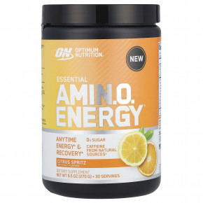 Optimum Nutrition, Essential Amin.o. Energy, Citrus Spritz, 9.5 oz (270 g) - описание | фото