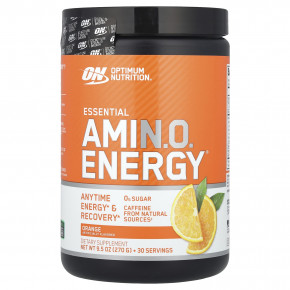 Optimum Nutrition, ESSENTIAL AMIN.O. ENERGY, охладитель с апельсином, 270 г (9,5 унции) в Москве - eco-herb.ru | фото