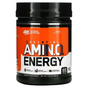 Optimum Nutrition, ESSENTIAL AMIN.O. ENERGY, Orange Cooler, 585 г (1,29 фунта) - описание