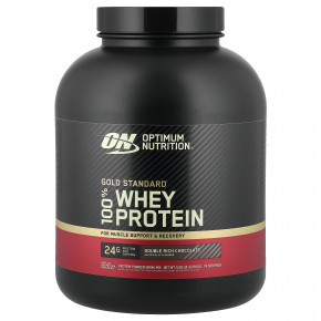 Optimum Nutrition, Gold Standard® 100% сывороточный протеин, со вкусом двойного шоколада, 2,29 кг (5,05 фунта) - описание | фото