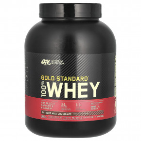 Optimum Nutrition, Gold Standard, 100% Whey, сыворотка с насыщенным вкусом молочного шоколада, 2,27 кг (5 фунтов) - описание