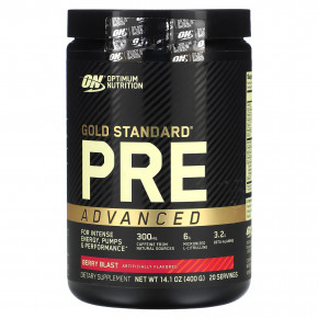 Optimum Nutrition, Gold Standard Pre Advanced, Berry Blast, 400 г (14,1 унции) в Москве - eco-herb.ru | фото