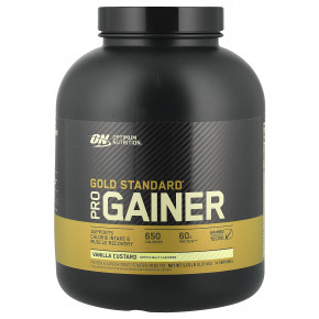 Optimum Nutrition, Gold Standard® Pro Gainer, со вкусом ванильного заварного крема, 2,31 кг (5,09 фунта) - описание | фото