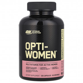 Optimum Nutrition, Opti-Women®, мультивитаминная добавка для активных женщин, 120 капсул - описание | фото