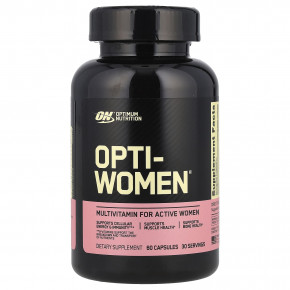 Optimum Nutrition, Opti-Women®, мультивитаминная добавка для активных женщин, 60 капсул - описание | фото