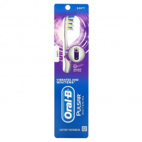Oral-B, Pulsar Whitening, зубная щетка на батарейках, мягкая, 1 зубная щетка в Москве - eco-herb.ru | фото